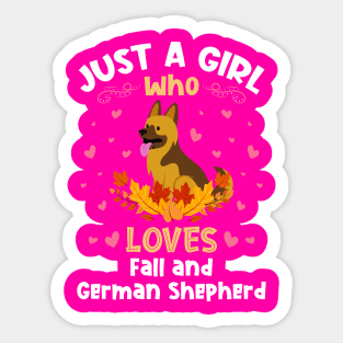 Just a Girl who Loves German Shepherd Sticker